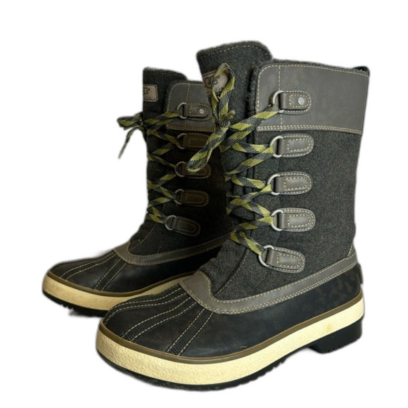 Ugg Baroness grey winter duck boot snow rainboots womens size 7 - Picture 1 of 10